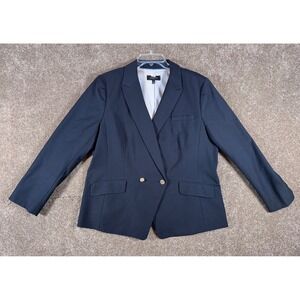 Talbots Women's‎ Black Double Breasted Blazer Gold Buttons Size 18